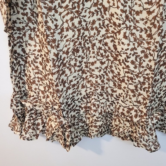 Tularosa Alicia Mini Dress Priya Camel Floral Size M - Picture 6 of 12